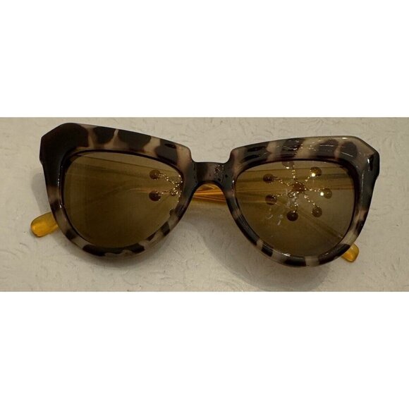 Komono Sunglasses Women's Stella Amber Tortoise Shell Cat Eye Frames - Picture 2 of 5